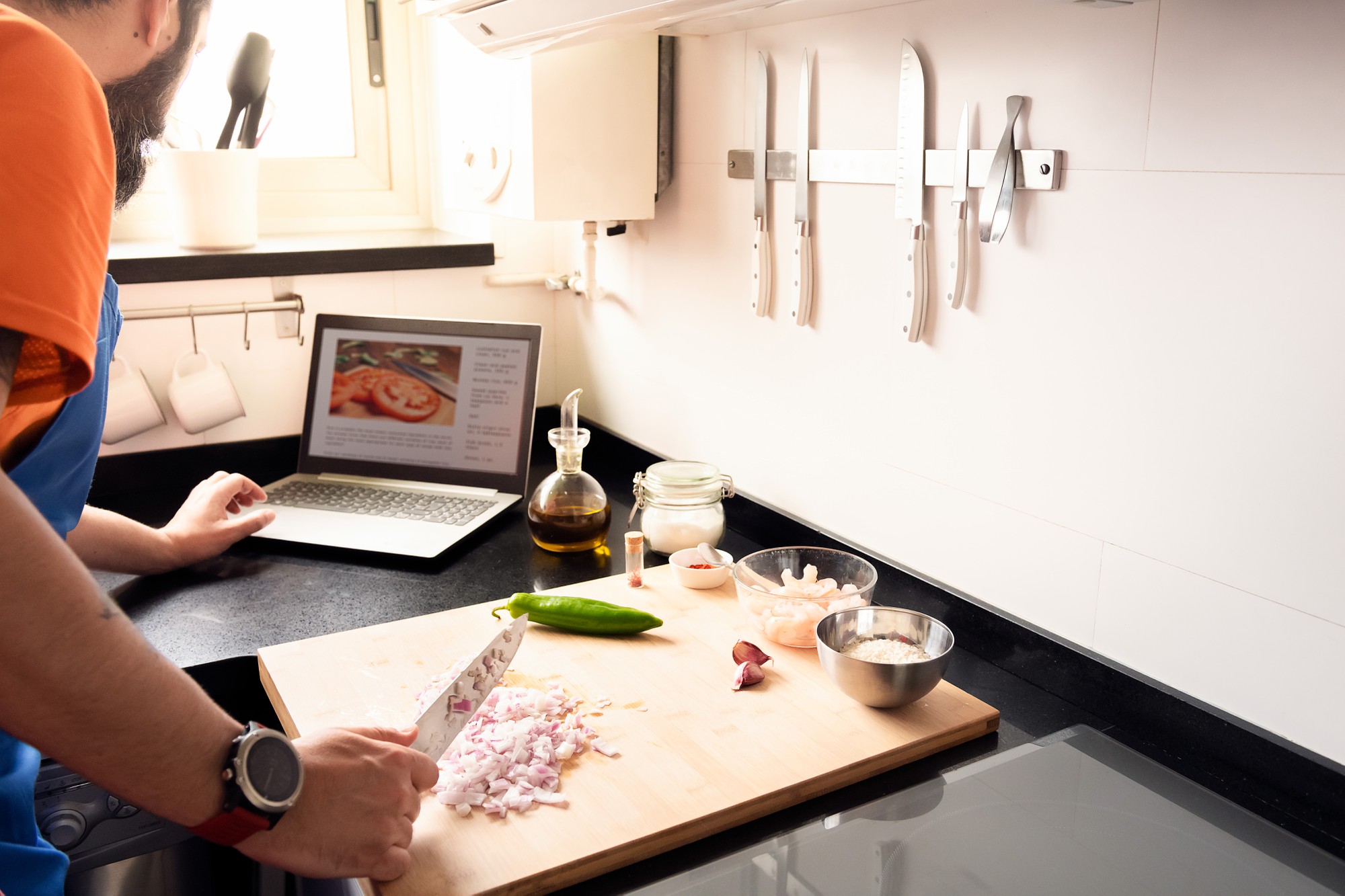 Interno elegante della cucina didattica
